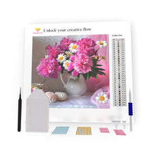 Load image into Gallery viewer, Peonies And Chamomiles DIY Diamond Painting