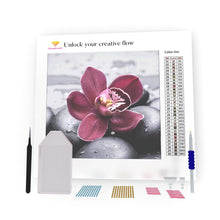 Load image into Gallery viewer, Pink Flower DIY Diamond Painting