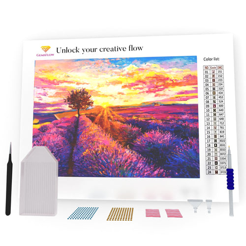 Pink Flowers Under The Sun DIY Diamond Painting