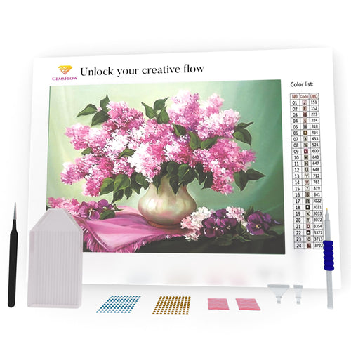 Pink Lilac DIY Diamond Painting