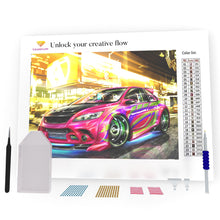 Load image into Gallery viewer, Pink Sport Car DIY Diamond Painting
