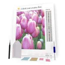 Load image into Gallery viewer, Pink Tulips DIY Diamond Painting