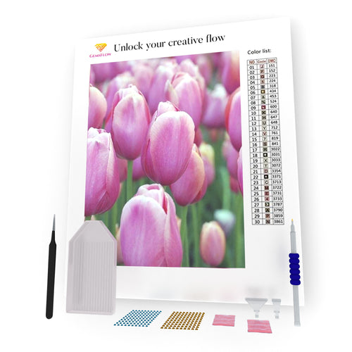Pink Tulips DIY Diamond Painting
