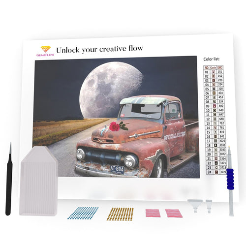 Planet and car DIY Diamond Painting