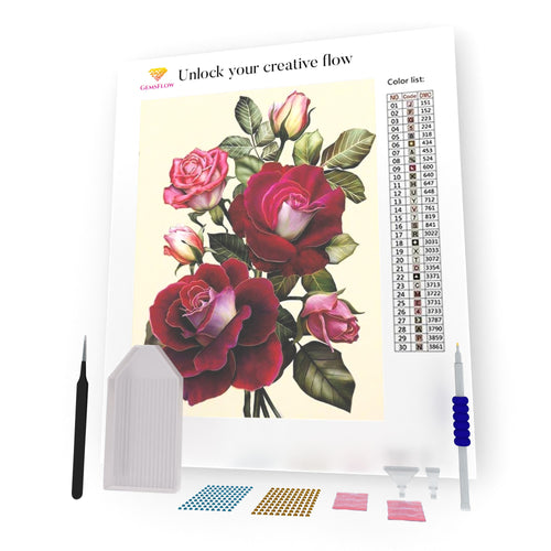 Red And Pink Roses DIY Diamond Painting