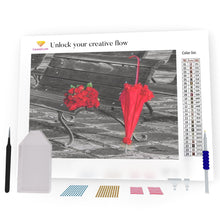 Load image into Gallery viewer, Red Roses And Umbrella DIY Diamond Painting