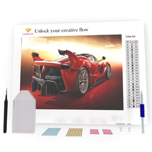 Load image into Gallery viewer, Red Sport Car Number 10 DIY Diamond Painting