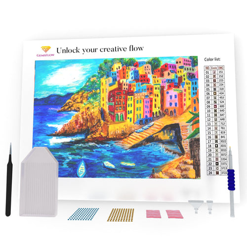 Riomaggiore, Italy DIY Diamond Painting