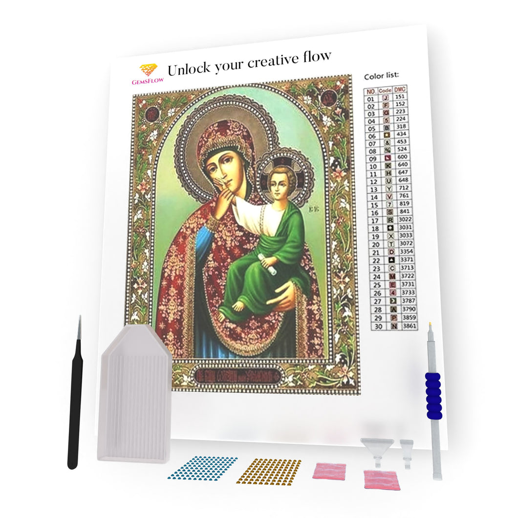 Saint Mary And Small Jesus DIY Diamond Painting