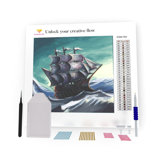 Ship Floating In The Sea DIY Diamond Painting