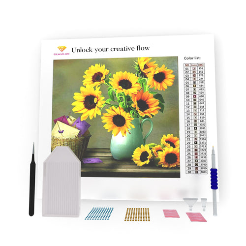 Sunflowers In The Vase DIY Diamond Painting