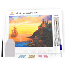 Load image into Gallery viewer, Sunset On The Sea DIY Diamond Painting