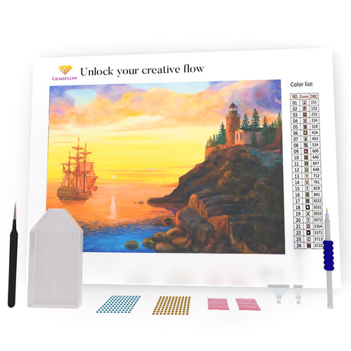 Sunset On The Sea DIY Diamond Painting