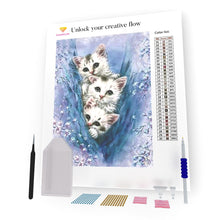 Load image into Gallery viewer, Three White Kittens DIY Diamond Painting