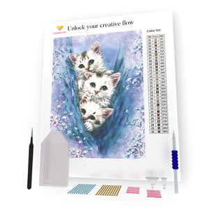 Three White Kittens DIY Diamond Painting