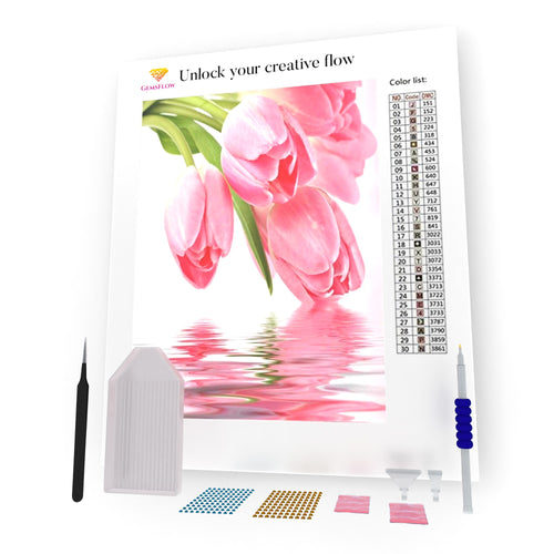 Tulips On The Water DIY Diamond Painting