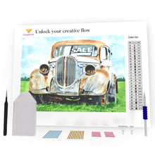 Load image into Gallery viewer, Vintage Car DIY Diamond Painting