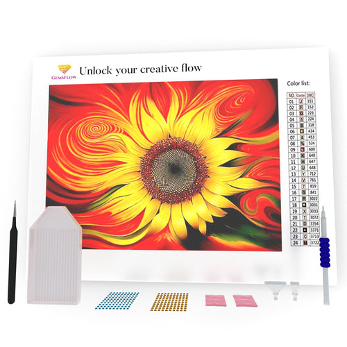 Warped Sunflower DIY Diamond Painting
