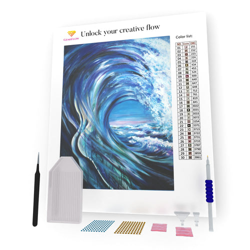 Wave Formed As A Male Body DIY Diamond Painting