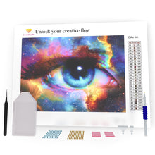 Load image into Gallery viewer, Woman Eye And Cosmic Space DIY Diamond Painting