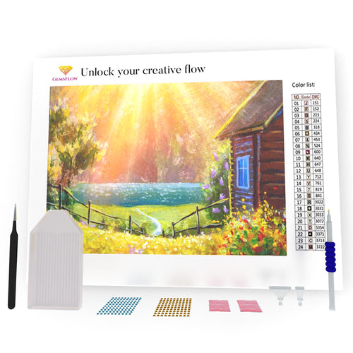 Wooden Village House DIY Diamond Painting