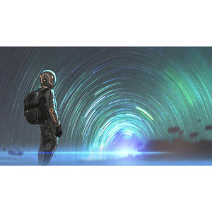 Astronaut Standing In Front Of Starry Tunnel DIY Diamond Painting