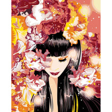 Load image into Gallery viewer, Beautiful Girl In Flowers DIY Diamond Painting