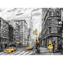Load image into Gallery viewer, Black _ Yellow Town DIY Diamond Painting