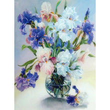 Load image into Gallery viewer, Blue Flowers DIY Diamond Painting