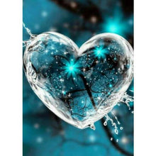 Load image into Gallery viewer, Blue Heart DIY Diamond Painting