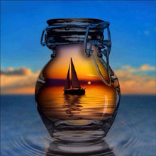 Load image into Gallery viewer, Boat In The Jar DIY Diamond Painting