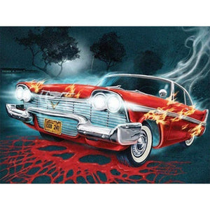 Car In The Fire DIY Diamond Painting
