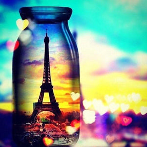 Eiffel Tower In A Bottle DIY Diamond Painting
