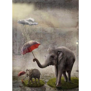 Elephant And Umbrella DIY Diamond Painting