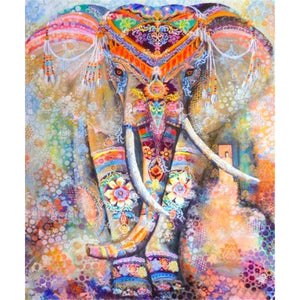 Elephant In Flowers DIY Diamond Painting
