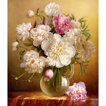 Load image into Gallery viewer, Flowers On The Wooden Table DIY Diamond Painting