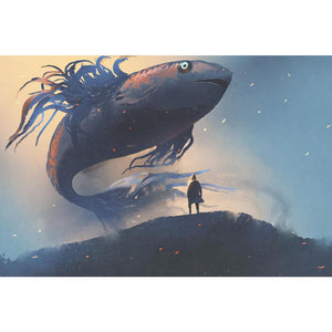 Giant Fish Floating In The Sky DIY Diamond Painting