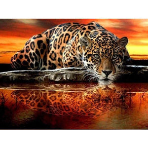 Jaguar Near The Lake DIY Diamond Painting