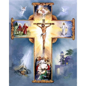 Jesus And The Cross DIY Diamond Painting
