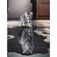 Load image into Gallery viewer, Kitten Reflection DIY Diamond Painting