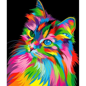 Multicolored Kitten DIY Diamond Painting