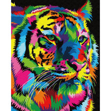 Load image into Gallery viewer, Multicolored Tiger DIY Diamond Painting