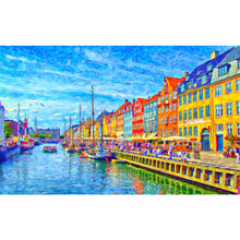 Load image into Gallery viewer, Nyhavn in Denmark DIY Diamond Painting