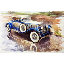 Load image into Gallery viewer, Old Blue Car DIY Diamond Painting