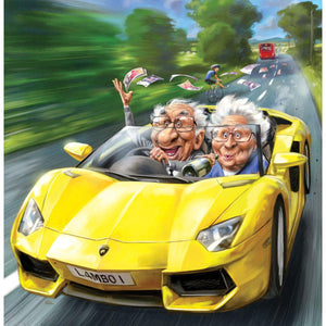 Old Couple In Lamborghini DIY Diamond Painting