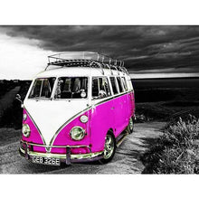 Load image into Gallery viewer, Pink Bus DIY Diamond Painting