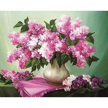 Load image into Gallery viewer, Pink Lilac DIY Diamond Painting