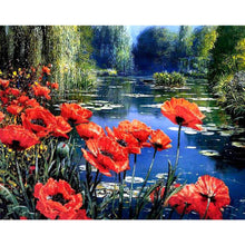 Load image into Gallery viewer, Poppies Near The Lake DIY Diamond Painting