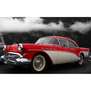 Red And White Old Car DIY Diamond Painting