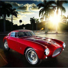 Load image into Gallery viewer, Red Car Near The Palms DIY Diamond Painting